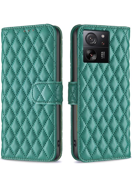 Xiaomi 13T/13T Pro/redmi K60 Ultra Case Pu Deri Cüzdan Stand Telefon Kapak Yeşili (Yurt Dışından)