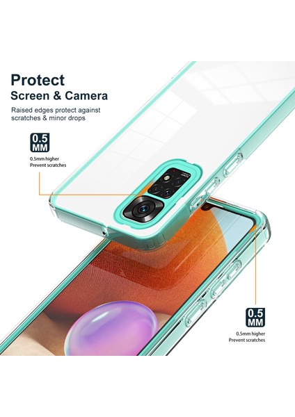 Xiaomi Redmi Için Not 12S 4G/11S 4g/not 11 4g (Qualcomm) Case Tpu + Pc Temiz Geri Telefon Kapak Işığı Yeşil (Yurt Dışından)