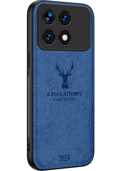 Xiaomi Için Redmi K70 5G/K70 Pro 5g Telefon Kılıfı Doku Doku Geyik Deseni Kapak Mavisi (Yurt Dışından)