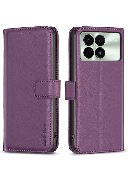 Xiaomi Redmi K70 5G/K70 Pro 5g Damla Geçirmez Kılıf Kart Tutucu-Dark Mor ile Deri Kapağı (Yurt Dışından)