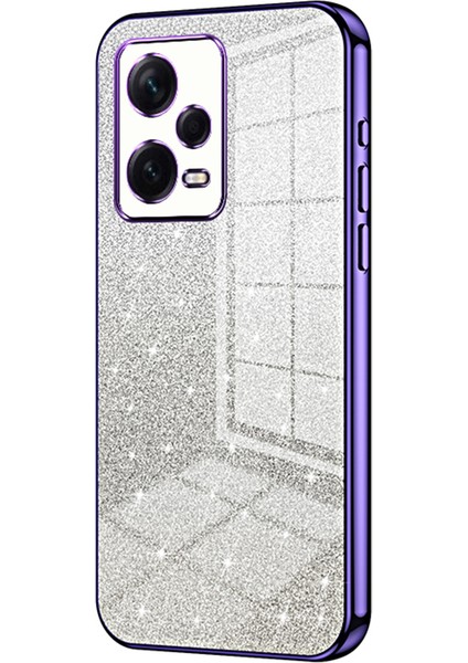 Xiaomi Redmi Için Arka Kabuk Not 12 Pro+ 5g Hassas Kesim Gradyan Glitter Tpu Cep Telefonu Kılıf Defteri (Yurt Dışından)