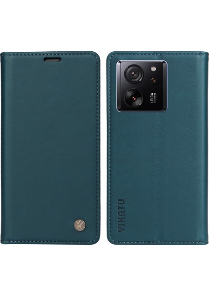Xiaomi 13T/13T Pro/redmi K60 Ultra Kılıf Cüzdan Stand Deri Telefon Kapak Yeşili (Yurt Dışından)