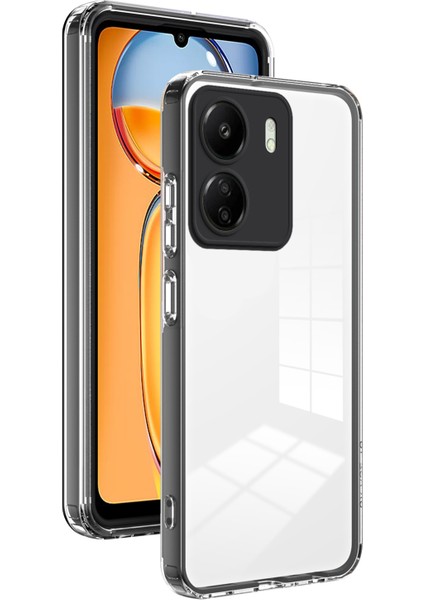 Xiaomi Redmi 13C 4g/poco C65 4g Clear Case Tpu + Pc Telefon Kapak Black (Yurt Dışından)