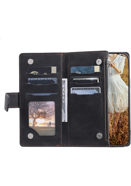Xiaomi Için 14 Case Pu Deri Fermuarı Pocket Rhombus Telefon Kapağı Strap-Black (Yurt Dışından) fiyatları