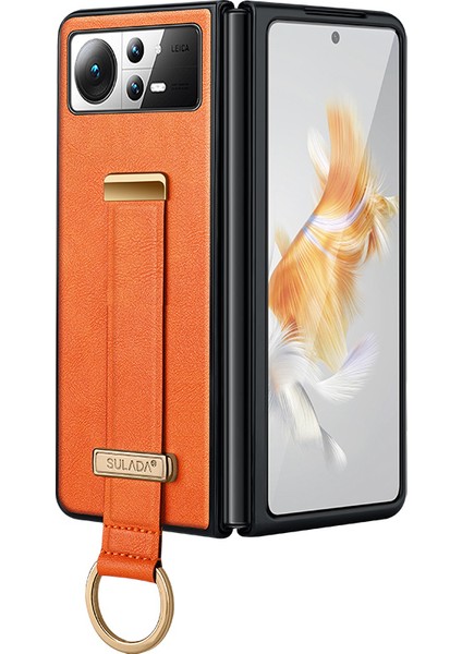 Xiaomi Karışımı Için Kat 2 5g Kasa El Kayışı Kickstand Deri+Pc+Tpu Telefon Kapak-Turun (Yurt Dışından)