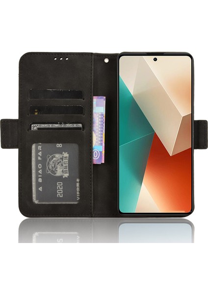 Xiaomi Için Redmi Note 13 5g Case Slim Fit Pu Deri Telefon Stand Kapağı Cüzdan-Black (Yurt Dışından) fiyatları
