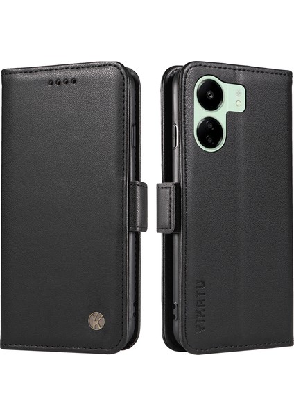 Xiaomi Redmi 13C 4g/poco C65 4g Case Pu Deri Stand Telefon Kapak Black (Yurt Dışından)