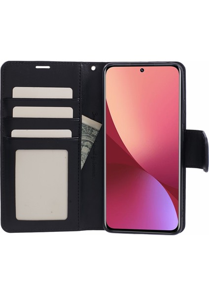 Xiaomi Için 12 Lite 5g Kasa Cüzdanı Pu Deri Ince Fit Telefon Koruyucu-Siyah (Yurt Dışından) fiyatları