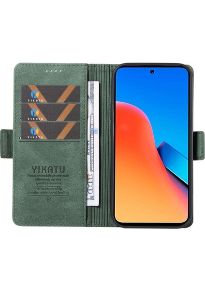 Xiaomi Redmi Için 12 4g Pu Deri Flip Telefon Kılıfı Cilt Touch Cüzdan Stand Kapak Yeşil (Yurt Dışından) fiyatları