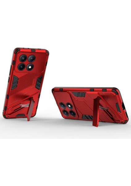 Xiaomi Redmi Için K70E 5g Case Kickstand Anti-Fall Telefon Kapak Kırmızısı (Yurt Dışından) fiyatları