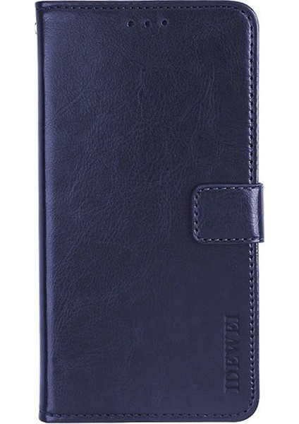 Xiaomi Redmi Için Note 13 Pro 5g Case Crazy Horse Deri Flip Stand Telefon Kapak-Dark Mavi (Yurt Dışından)