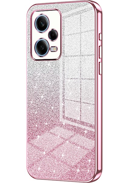 Xiaomi Redmi Için Note 12 Pro 5g Yumuşak Tpu Kabuğu Hassas Kesme Cep Telefonu Kılıf Pembe (Yurt Dışından)