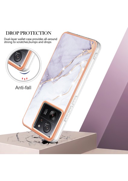 Xiaomi 13T/13T Pro/redmi K60 Ultra Tpu Kılıfı Elektrapan Mermer Desen Telefon Kapak-Beyaz 006 (Yurt Dışından) fiyatları
