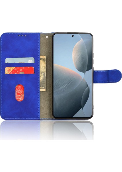 Xiaomi Için Redmi K70E 5g Kapak Yumuşak Taş Tpu+Pu Deri Dergi Anti-Fall Telefon Cüzdan Kılıf Mavisi (Yurt Dışından) fiyatları