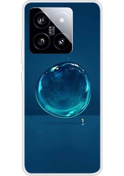 Xiaomi Için 14 Tpu Kasası Düşünce Köprülü Baskı Telefon Koruyucu Arka Kapak Suyunu (Yurt Dışından)