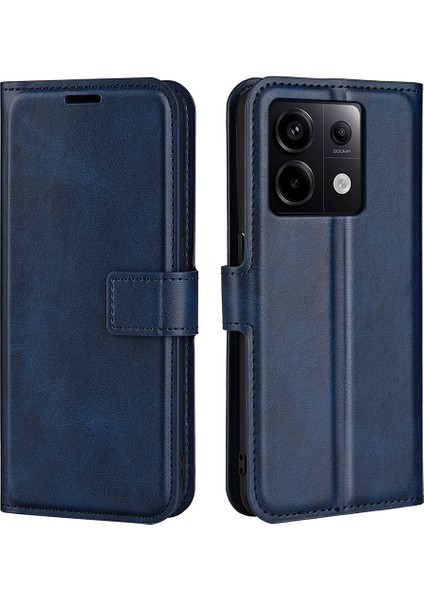 Xiaomi Redmi Için Note 13 Pro 5g Case Balf Doku Pu Deri Telefon Stand Kapak-Mavi (Yurt Dışından)