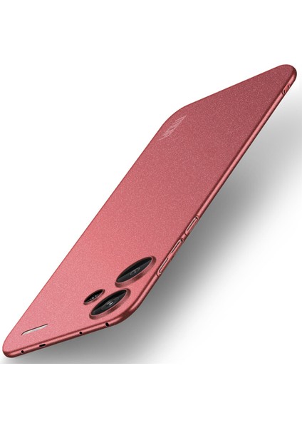 Xiaomi Redmi Için Note 13 Pro+ Telefon Kılıfı Sabit Pc Karşı-Fingerprint Kapak Kırmızısı (Yurt Dışından)