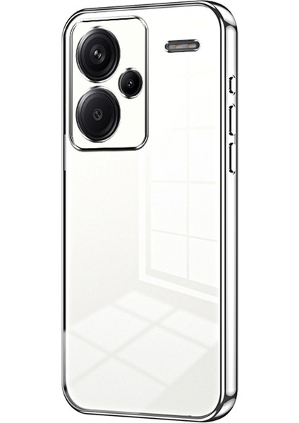 Xiaomi Redmi Için Note 13 Pro+ 5g Kasa Crystal Clear Yumuşak Tpu Telefon Kabuğu Hassas Lens Kesme Silver (Yurt Dışından)