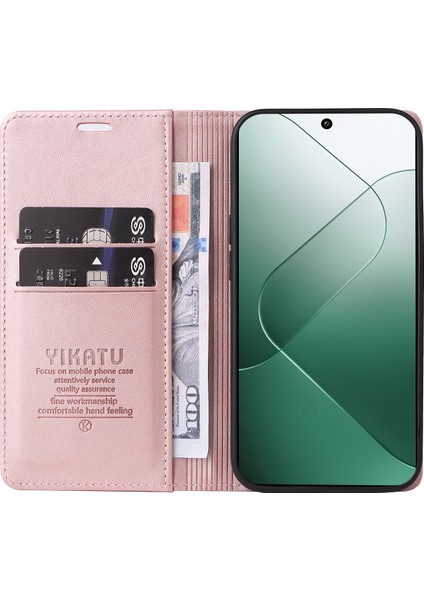 Xiaomi Için 14 Case Anti-Drop Pu Deri Cüzdan Telefon Kapak Golü Altın (Yurt Dışından) fiyatları