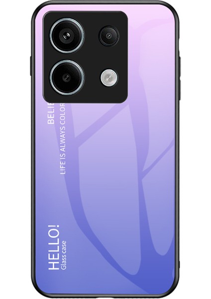 Xiaomi Redmi Için Note 13 Pro 5g Temperli Cam Kılıf Şok Geçirmez Telefon Kapak Sınıflandırıcı Pembe Mor (Yurt Dışından)