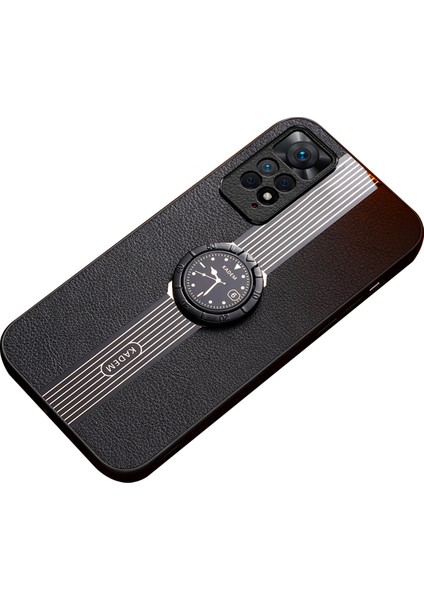 Xiaomi Redmi Için Note 11 Pro 4g (Mediatek)/note 11 Pro 5g (Qualcomm) Yüzük Kickstand Cep Telefonu Case Black (Yurt Dışından)