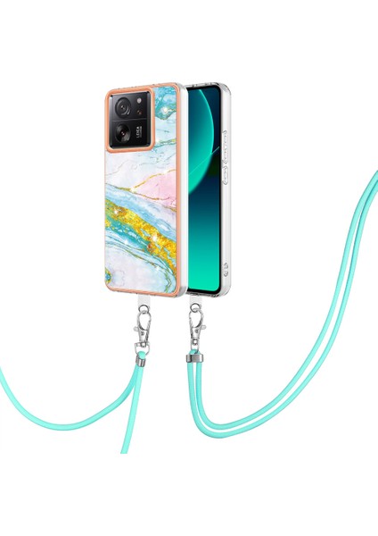 Xiaomi 13T/13T Pro/redmi K60 Ultra Case Imd Mermer Desen Tpu Telefon Shell-Green 004 (Yurt Dışından)