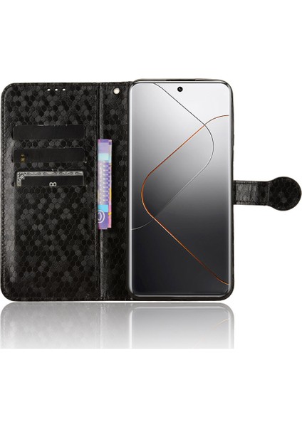 Xiaomi 14 Pro Case Scratch-Dirençli Pu Deri Stand Telefon Kabuğu Strap-Black (Yurt Dışından) fiyatları