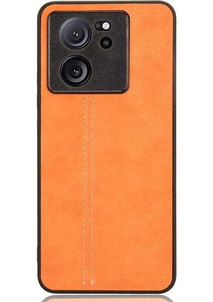 Xiaomi 13T/13T Pro/redmi K60 Ultra Kasa Anti Drop Cowhide Dokusu Pu+Tpu+Pc Telefon Kapak-Tören (Yurt Dışından)