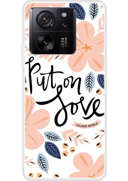 Xiaomi 13T/13T Pro/redmi K60 Ultra Tpu Case Desen Baskı Telefon Koruyucu Kapak Çevresi Aşk Üzerine (Yurt Dışından)