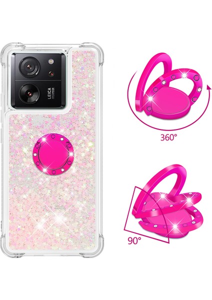 Xiaomi 13T/13T Pro/redmi K60 Ultra Kılıfı Sıvı Parıltı Kickstand Telefon Kapak Pembe/pentagramlar Için (Yurt Dışından) fiyatları