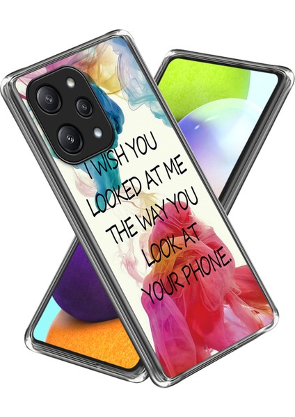 Xiaomi Için Redmi 12 5g (Global) Telefon Vaka Deseni Tasarımı Esnek Tpu Şok Geçirmez Kabuk-Bana Baktı (Yurt Dışından)