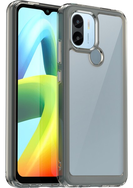 Xiaomi Için Redmi A2+ 4g/a1+ 4g/poco C50 4g Kasa Drap-Droaf Tpu+ Akrilik Cep Telefonu Geri Kapak Tüketim Gri Gri (Yurt Dışından)