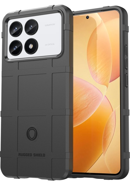 Xiaomi Redmi K70 Pro 5G/K70 5g Case Square Grid Doku Tpu Telefon Kapak Black (Yurt Dışından)