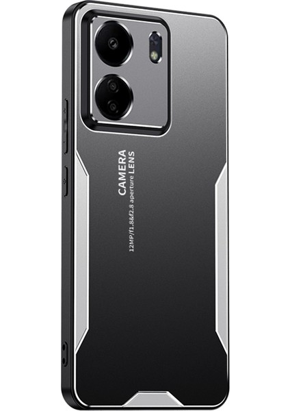Xiaomi Redmi 13C 4g/poco C65 4g Mat Telefon Kılıfı Alüminyum Alaşım+Pc+Tpu-Sılver (Yurt Dışından)