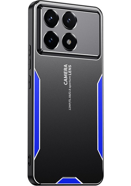 Xiaomi Redmi K70 Pro 5g Case Slim Fit Pc+Tpu+Alüminyum Alaşım Cep Telefonu Kapak Mavisi (Yurt Dışından)