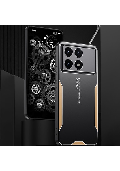 Xiaomi Redmi K70 Pro 5g Case Slim Fit Pc+Tpu+Alüminyum Alaşım Cep Telefonu Kapak Mavisi (Yurt Dışından)