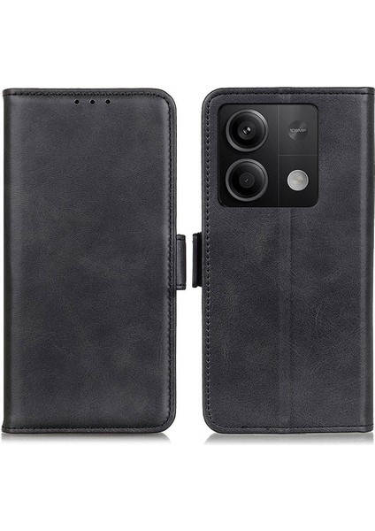 Xiaomi Için Redmi Note 13 5g/13 5g (Çin) Deri Kılıf Manyetik Toka Cüzdan Telefon Kapak Black (Yurt Dışından)