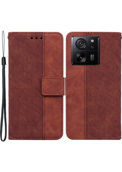 Xiaomi Için Redmi K60 ULTRA/13T/13T Pro Case Pu Deri Cüzdan Stand Telefon Kapak-Kahverengi (Yurt Dışından)