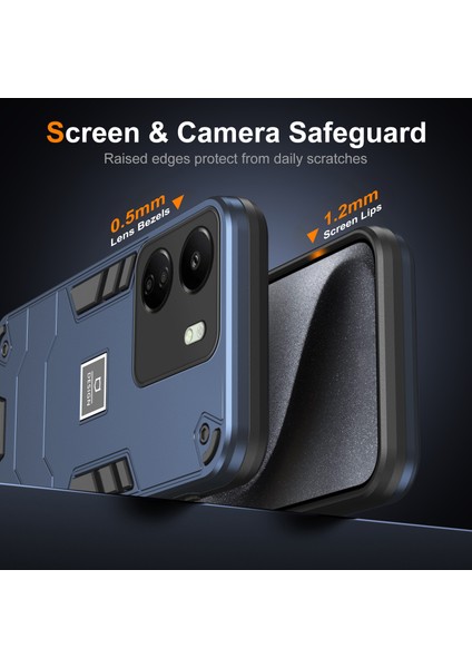 Xiaomi Redmi 13C 4g/poco C65 4g Case Pc+Tpu Çift Katmanlar Telefon Kapak Navy Mavi (Yurt Dışından) fiyatları