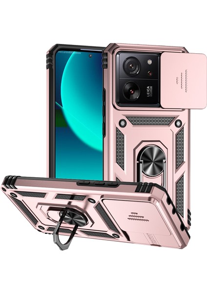 Xiaomi 13T PRO/13T/REDMI K60 Ultra Telefon Kılıf Kamera Koruma Yüzüğü Kickstand Cover Gold Gold (Yurt Dışından)