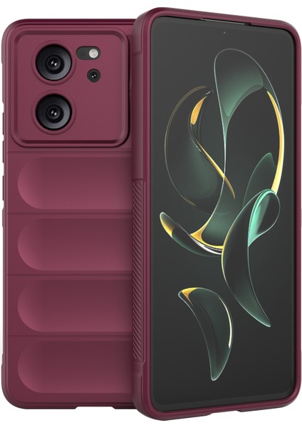Xiaomi Redmi K60 ULTRA/13T/13T Pro Slim-Fit Tpu Telefon Kılıfı Şok Geçirmez Cep Telefonu Kapak Kırmızısı (Yurt Dışından)