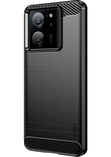 Xiaomi Redmi Için K60 ULTRA/13T/13T Pro Fırçalanmış Kapak Tpu Anti-Çizelge Karbon Fiber Doku Telefon Vaka Black (Yurt Dışından) fiyatları