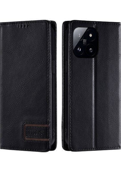 Xiaomi 14 Pro Case Rfıd Engelleme Deri Cüzdan Telefon Kapak Black (Yurt Dışından)