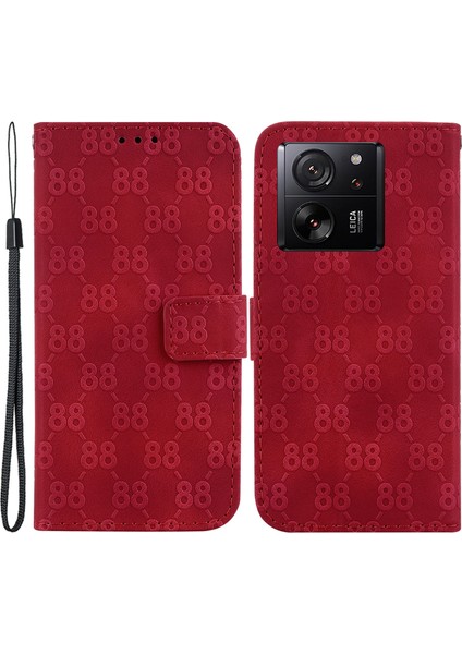 Xiaomi 13T/13T Pro/redmi K60 Ultra Kapak Baskılı Flip Stand Telefon Deri Kedisi (Yurt Dışından)