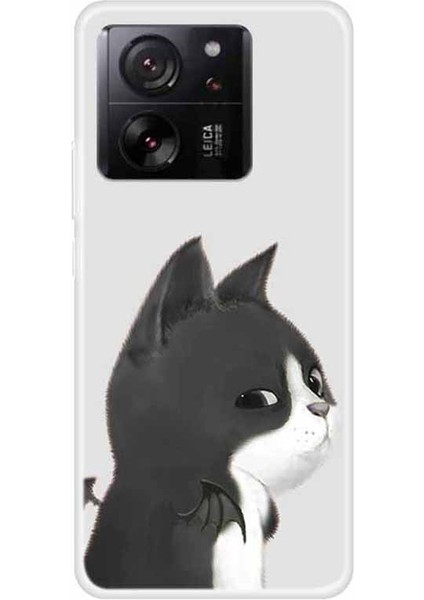 Xiaomi Için Redmi K60 ULTRA/13T/13T Pro Vaka Desen Baskı Yumuşak Tpu Telefon Koruyucu Kapak Kedisi (Yurt Dışından)