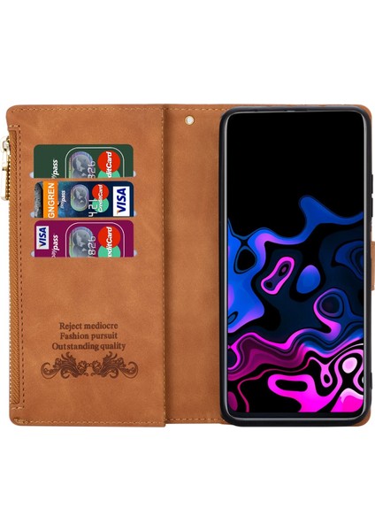 Xiaomi 13T/13T Pro/redmi K60 Ultra Case Hatlar Için Baskılı Fermuar Cep Kapağı-Kahverengi (Yurt Dışından) fiyatları