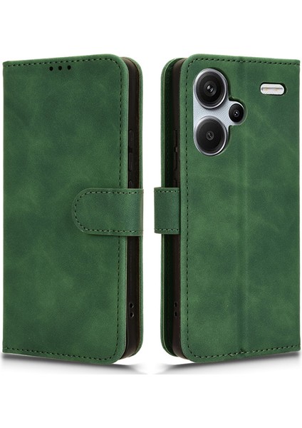 Xiaomi Redmi Için Note 13 Pro+ 5g Case Cilt Touch Deri Telefon Kapak Yeşillüğü (Yurt Dışından)