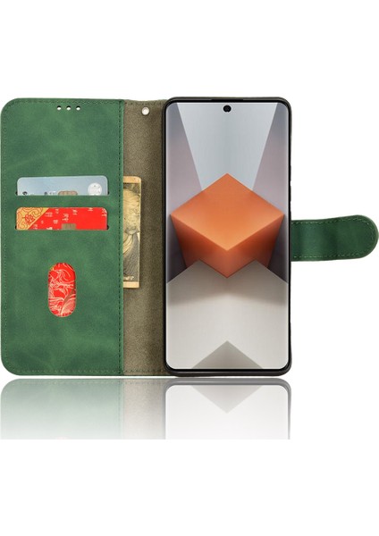 Xiaomi Redmi Için Note 13 Pro+ 5g Case Cilt Touch Deri Telefon Kapak Yeşillüğü (Yurt Dışından)