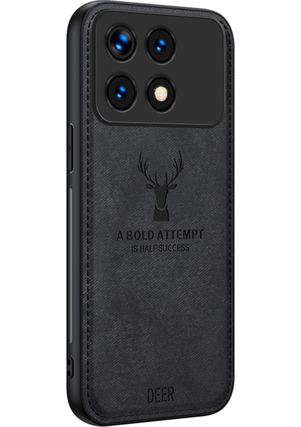 Xiaomi Için Redmi K70E 5g Koruyucu Kapak Geyik Deseni Damla Geçiren Koruma Telefon Vaka-Siyah (Yurt Dışından)