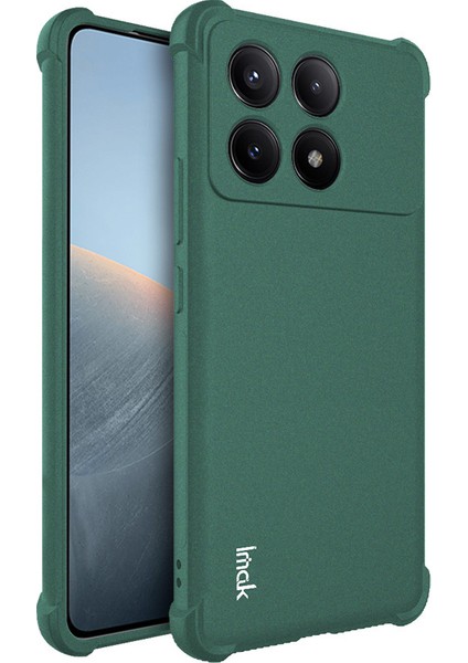 Xiaomi Için Redmi K70E 5g/poco X6 Pro 5g Tpu Kılıf Mat Hava Yastığı Köşesi Koruyucu Arka Kabuk Yeşili (Yurt Dışından)